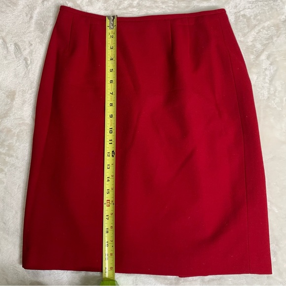 Red Wool Kasper Skirt - Picture 6 of 6